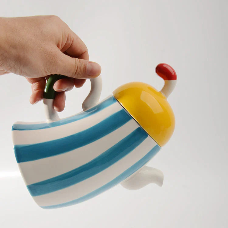 Ceramic Waist-Handle Teapot