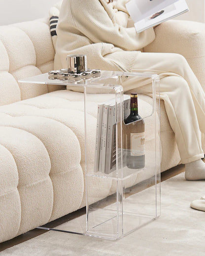 Acrylic Side Table Coffee Table 2 Way Use