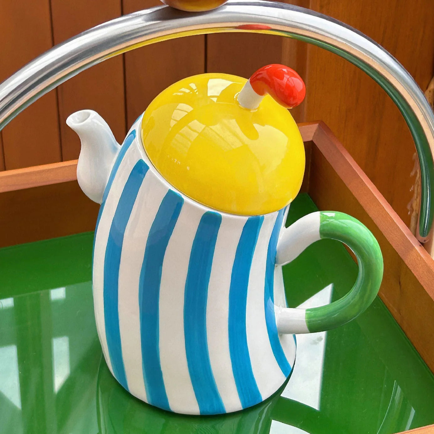 Ceramic Waist-Handle Teapot