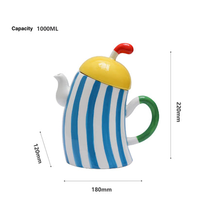 Ceramic Waist-Handle Teapot