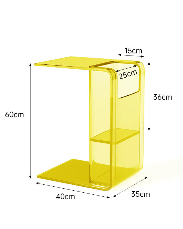 Acrylic Side Table Coffee Table 2 Way Use