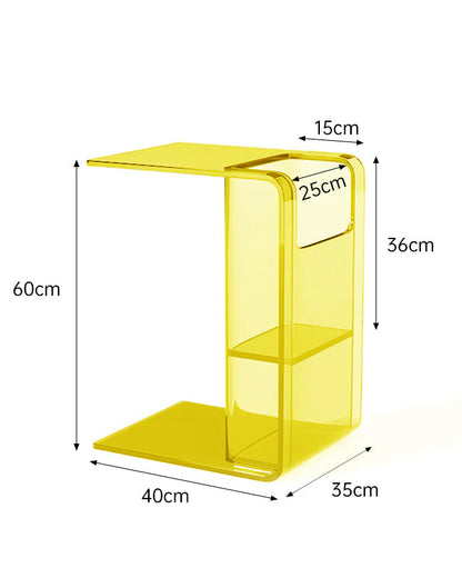 Acrylic Side Table Coffee Table 2 Way Use